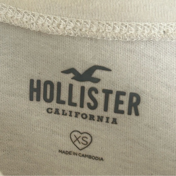 Hollister Women's Beige and Rust Ombre Long Sleeve Tee - Picture 4 of 7
